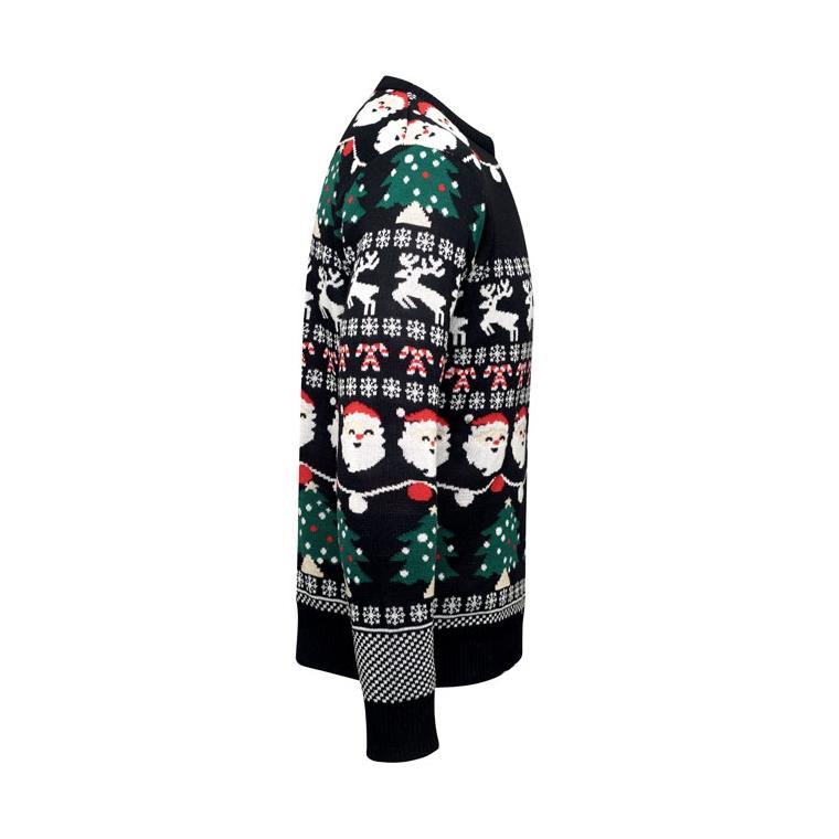 Pulover LED  Crăciun L/XL SHAMIS LARGE Negru