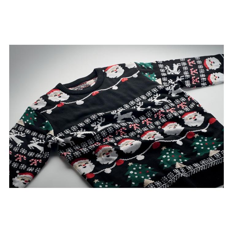 Pulover LED  Crăciun L/XL SHAMIS LARGE Negru