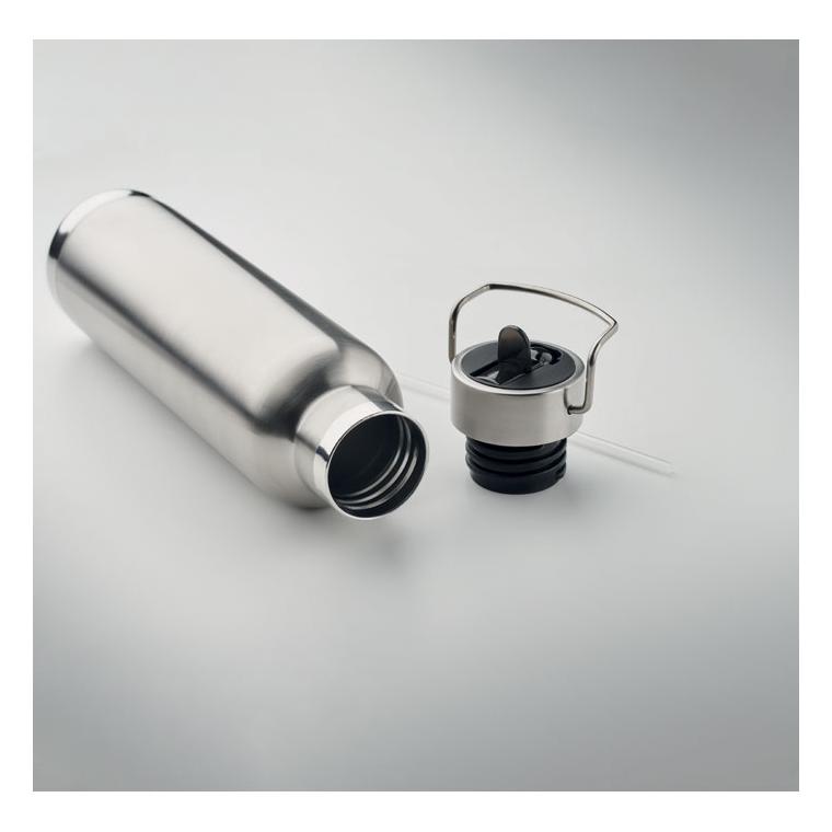 Sticlă cu perete dublu 660 ml RIFLOW Argintiu mat