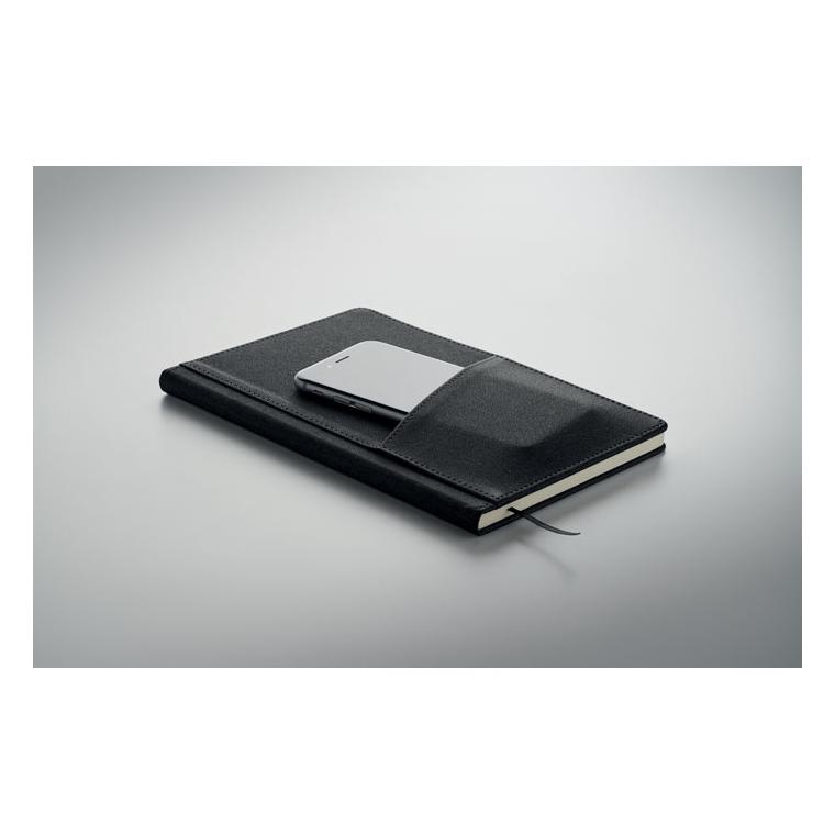 Agendă A5 PU buzunar frontal CINCO Negru