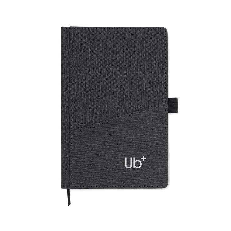 Agendă A5 PU buzunar frontal CINCO Negru