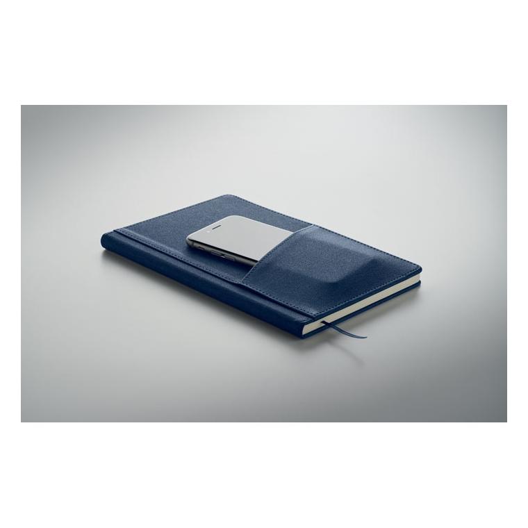 Agendă A5 PU buzunar frontal CINCO Albastru