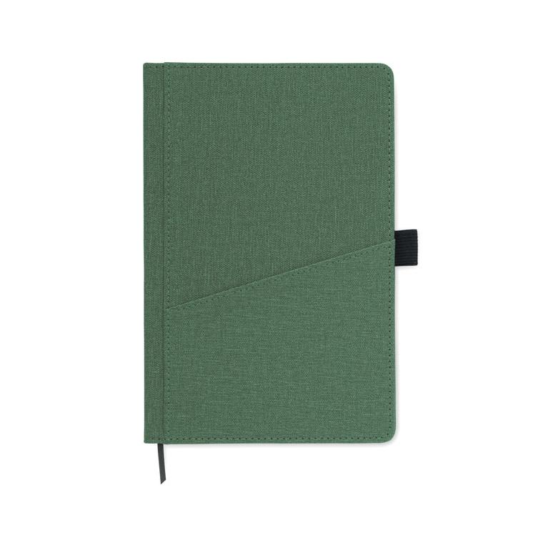 Agendă A5 PU buzunar frontal CINCO Verde Inchis