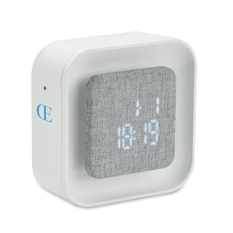 Ceas alarmă ABS/RPET reciclat LUCE Alb