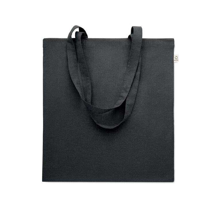 Sacosă din bumbac reciclat VIVEKA COLOUR Negru