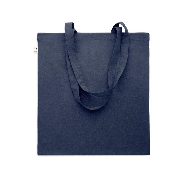 Sacosă din bumbac reciclat VIVEKA COLOUR Albastru