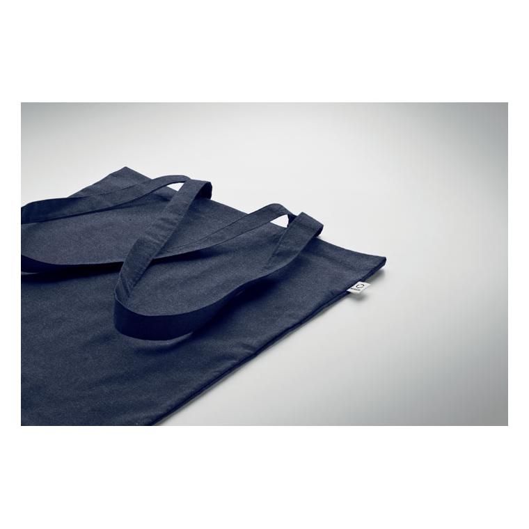 Sacosă din bumbac reciclat VIVEKA COLOUR Albastru