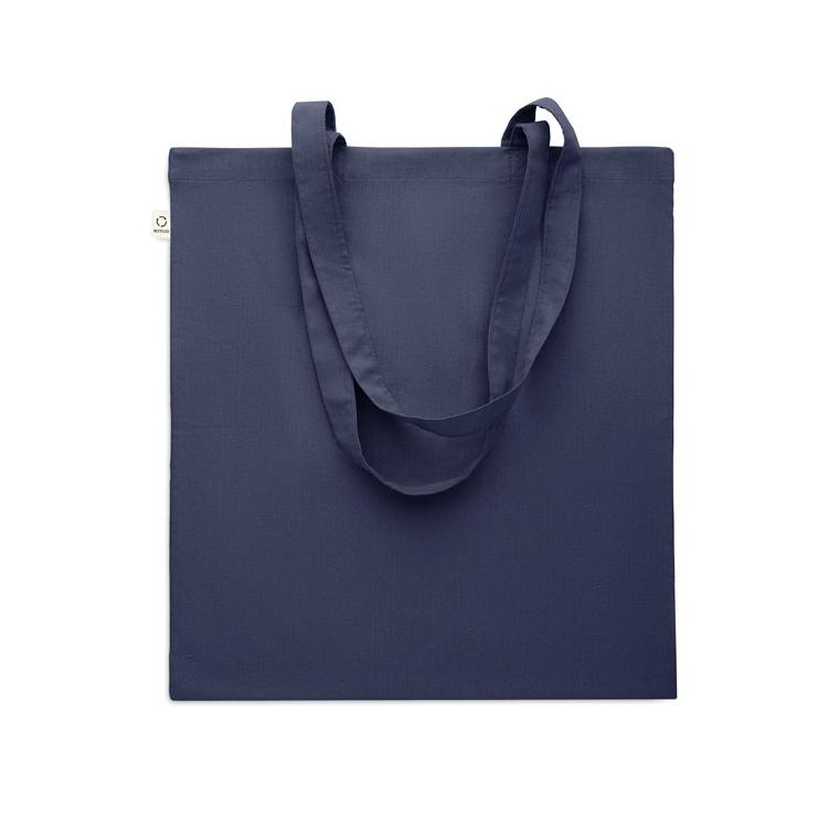 Sacosă din bumbac reciclat VIVEKA COLOUR Albastru