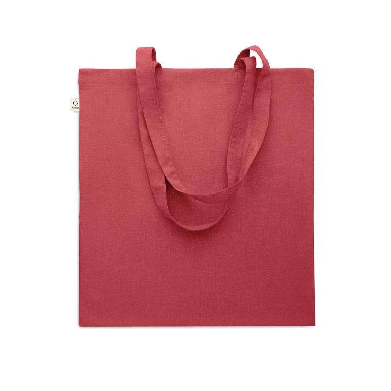 Sacosă din bumbac reciclat VIVEKA COLOUR Roșu