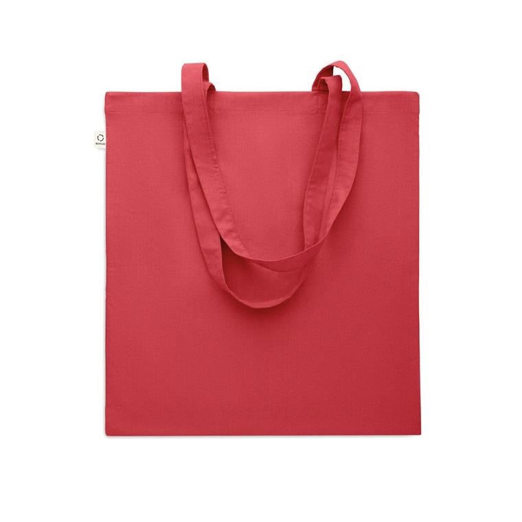 Sacosă din bumbac reciclat VIVEKA COLOUR Roșu