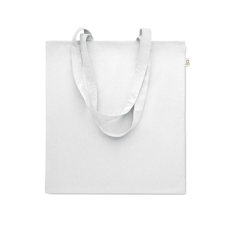 Sacosă din bumbac reciclat VIVEKA COLOUR Alb