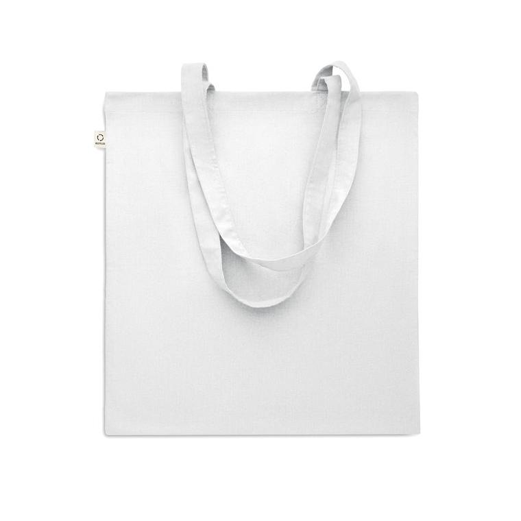 Sacosă din bumbac reciclat VIVEKA COLOUR Alb