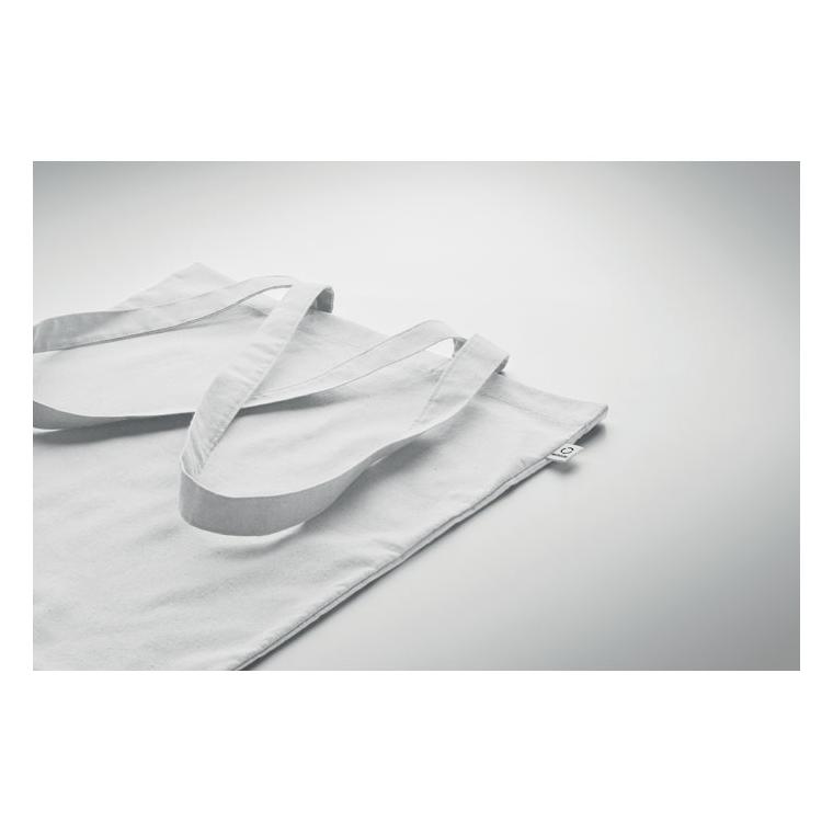 Sacosă din bumbac reciclat VIVEKA COLOUR Alb