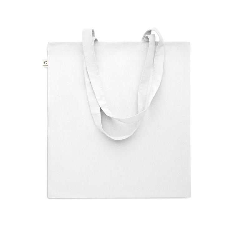 Sacosă din bumbac reciclat VIVEKA COLOUR Alb