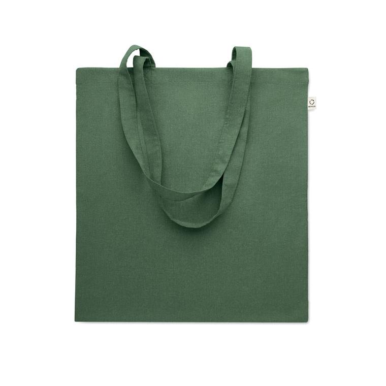 Sacosă din bumbac reciclat VIVEKA COLOUR Verde Inchis