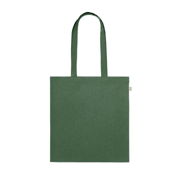 Sacosă din bumbac reciclat VIVEKA COLOUR Verde Inchis