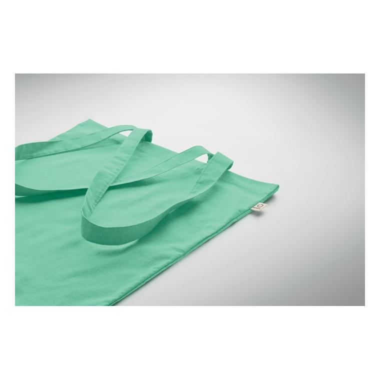 Sacosă din bumbac reciclat VIVEKA COLOUR Verde mentă