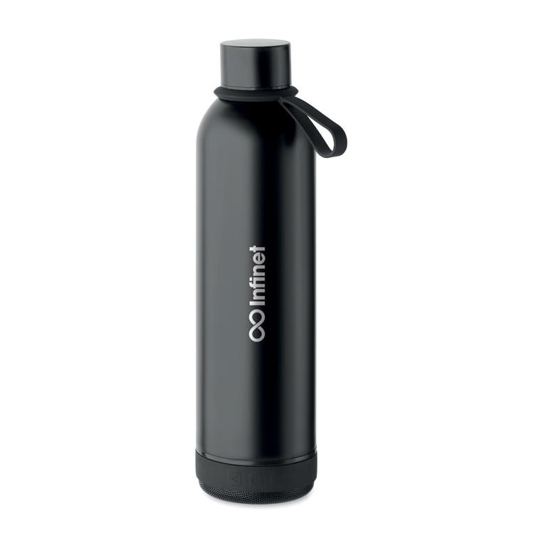 Sticlă cu perete dublu 500ml MUSEY Negru