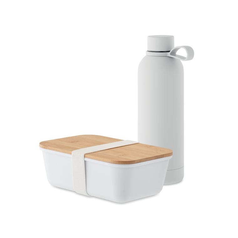 Set cadou 2 piese prânz EMERALD SET Alb