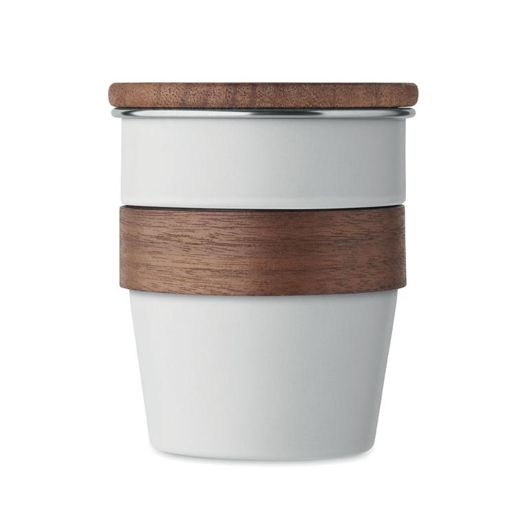 Pahar un singur perete 350 ml WALNUT Alb