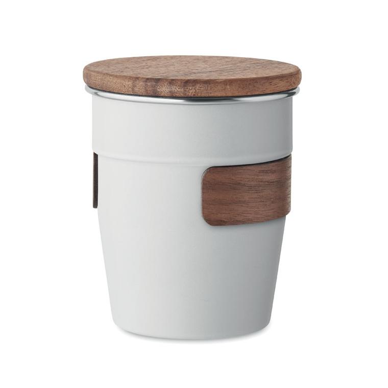 Pahar un singur perete 350 ml WALNUT Alb