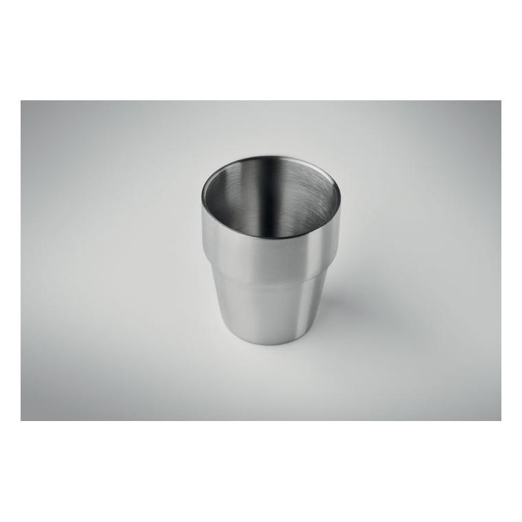 Pahar cu perete dublu 250 ml ACERITO Argintiu mat