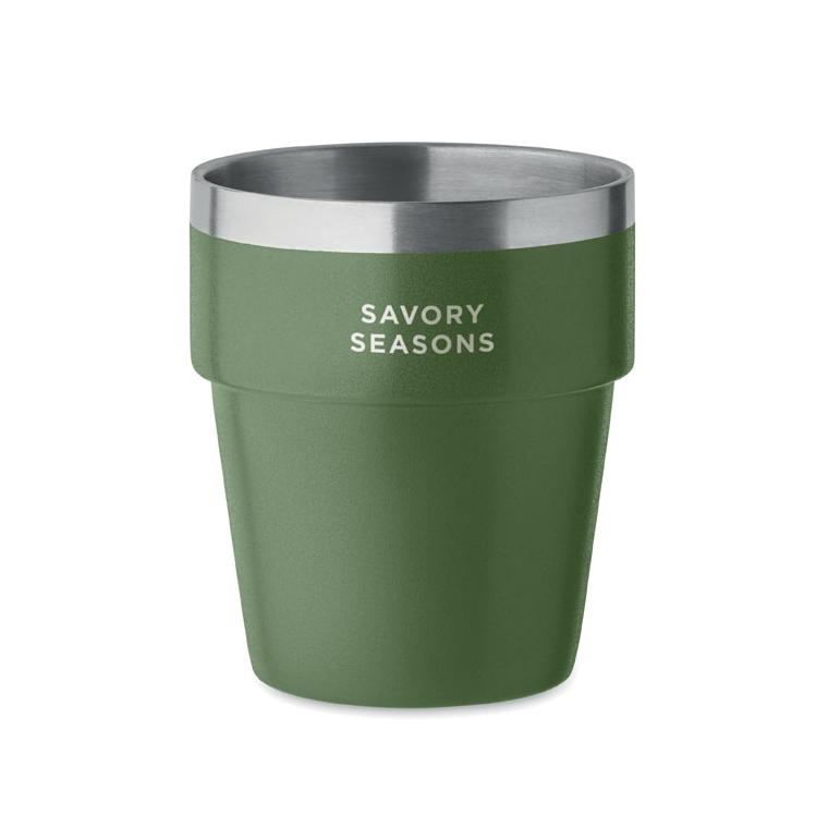 Pahar cu perete dublu 250 ml ACERITO Verde Inchis