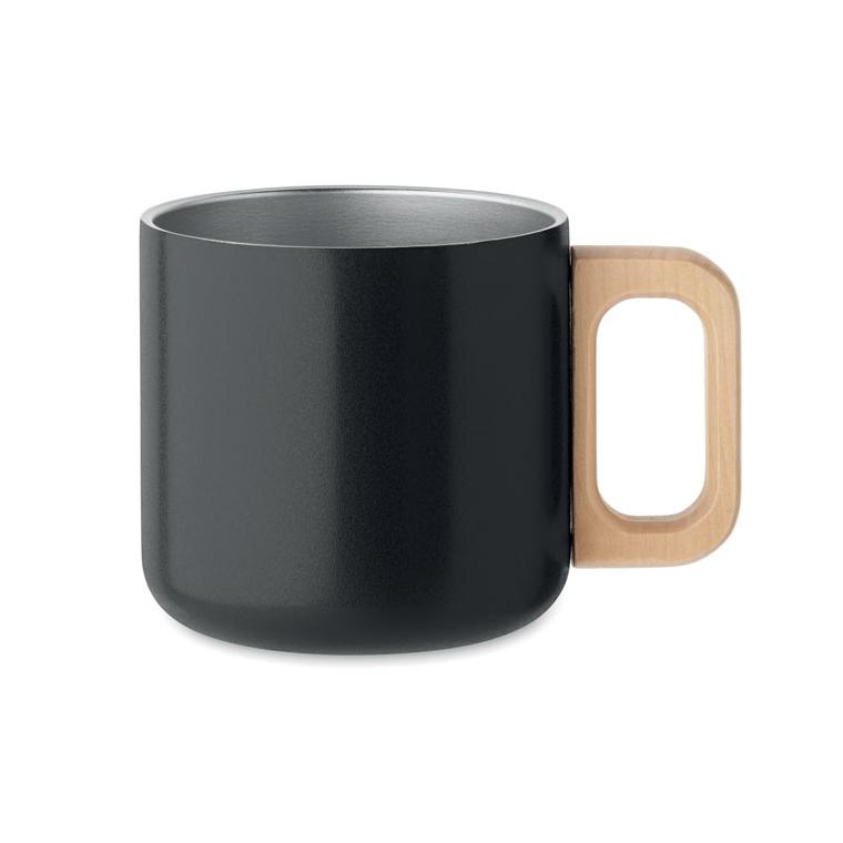 Cană cu perete dublu 350 ml ACERO Negru