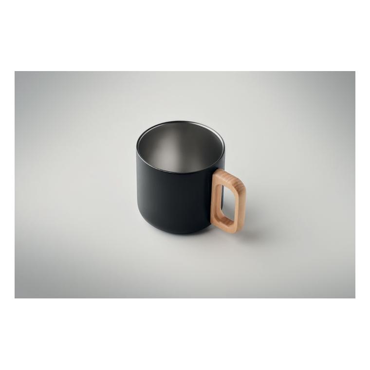 Cană cu perete dublu 350 ml ACERO Negru