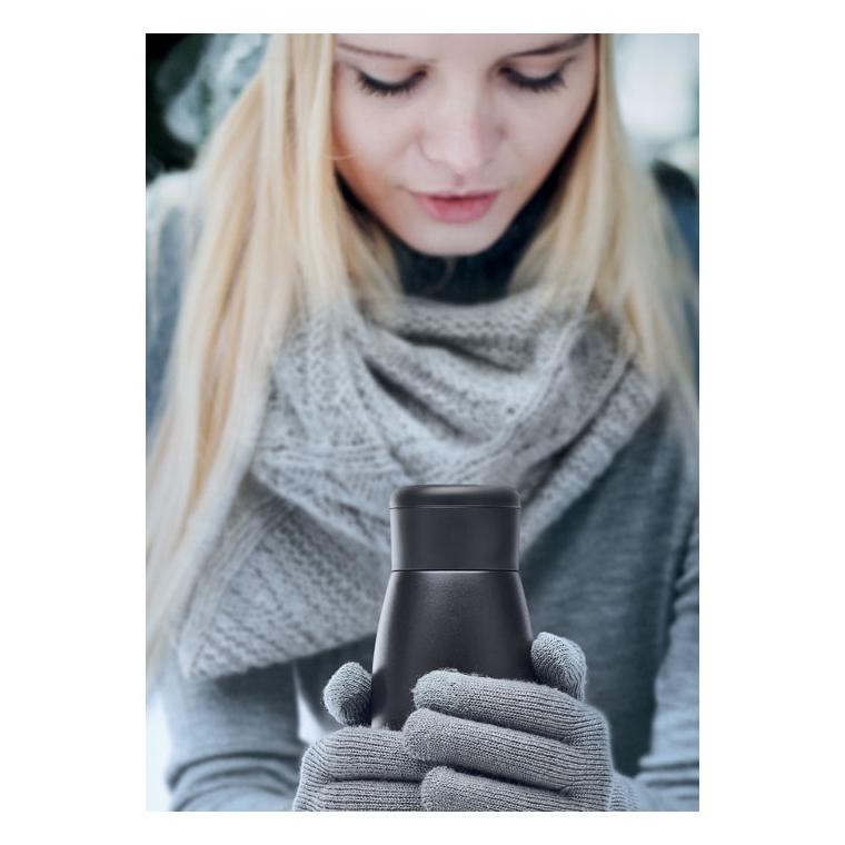 Sticlă termo cu perete dublu CALEFRIO Negru