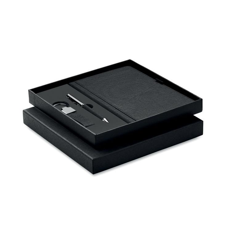 Set cadou 3 piese în cutie SCRIBI 4 Negru