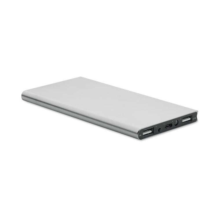Power bank 8000 mAh POWERFLAT8C Argintiu mat