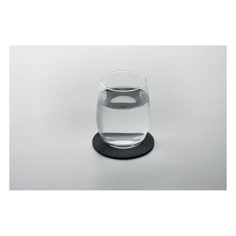 Coaster rotund RPET FELTSTER Negru