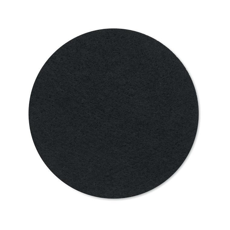 Coaster rotund RPET FELTSTER Negru