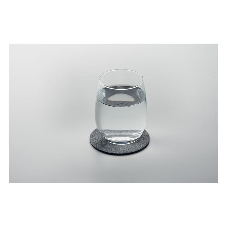 Coaster rotund RPET FELTSTER Gri închis