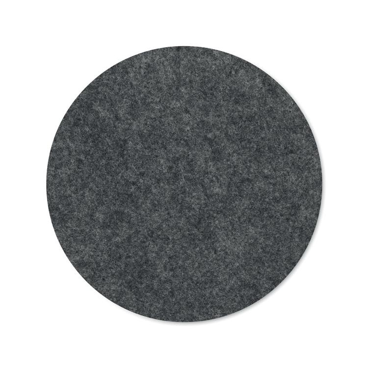 Coaster rotund RPET FELTSTER Gri închis