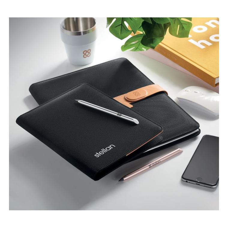 Mapă A4 RPET FAUX Negru