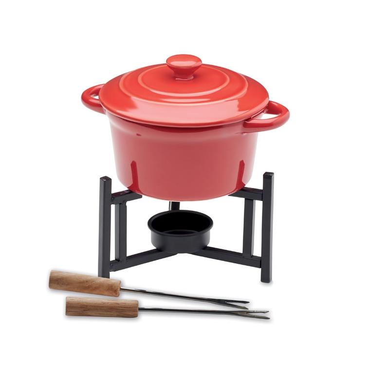 Set de fondue ceramică, 300 ml BIG KASE Roșu