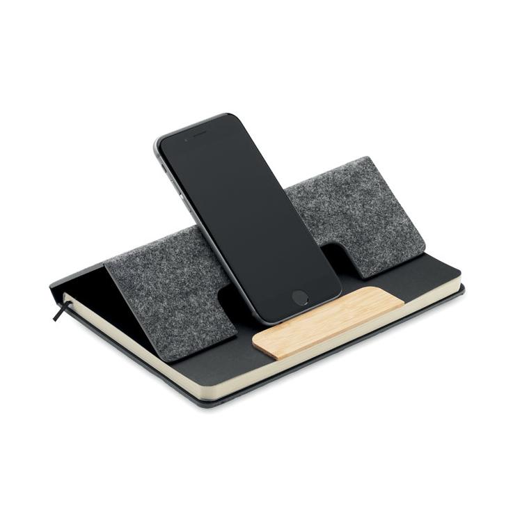 Set de notebook-uri A5 RPET NOTEMIX Gri închis