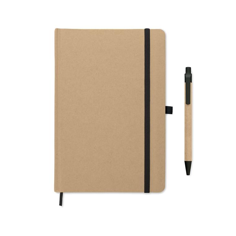 Caiet A5 din carton reciclat CARATIL Negru