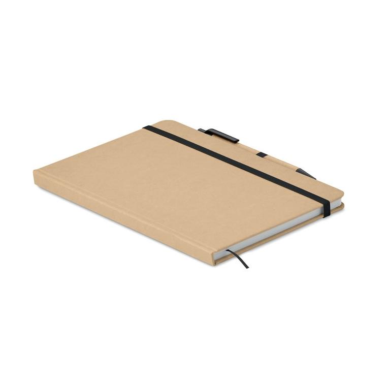 Caiet A5 din carton reciclat CARATIL Negru