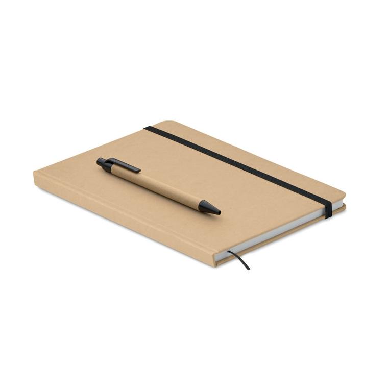 Caiet A5 din carton reciclat CARATIL Negru