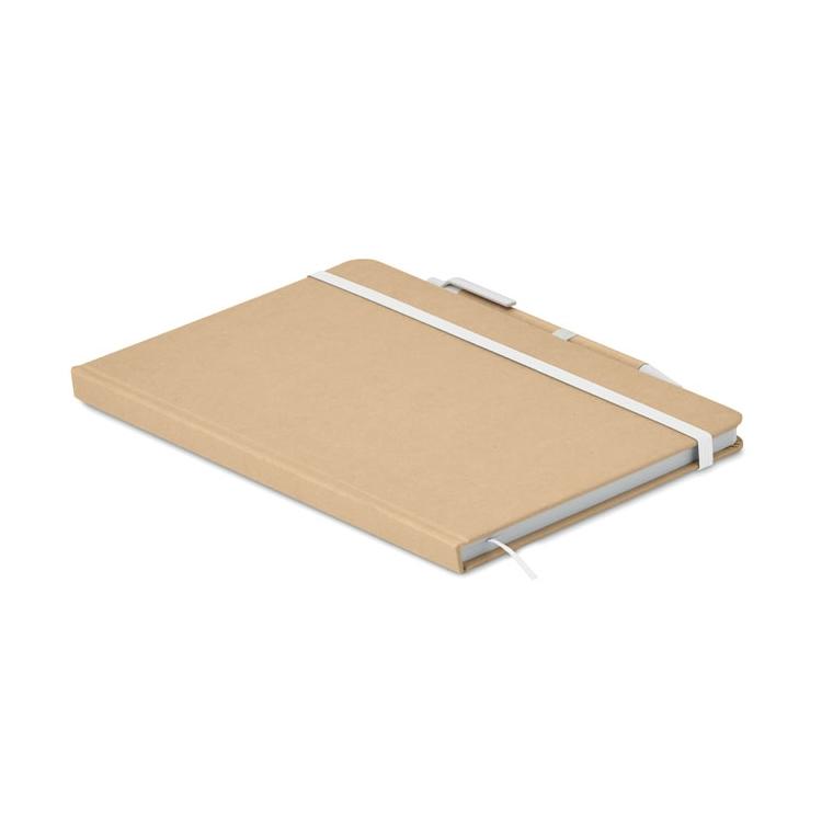 Caiet A5 din carton reciclat CARATIL Alb