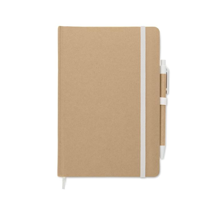 Caiet A5 din carton reciclat CARATIL Alb