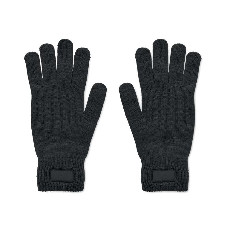 Mănuși tricotate din RPET HANDNIT Negru