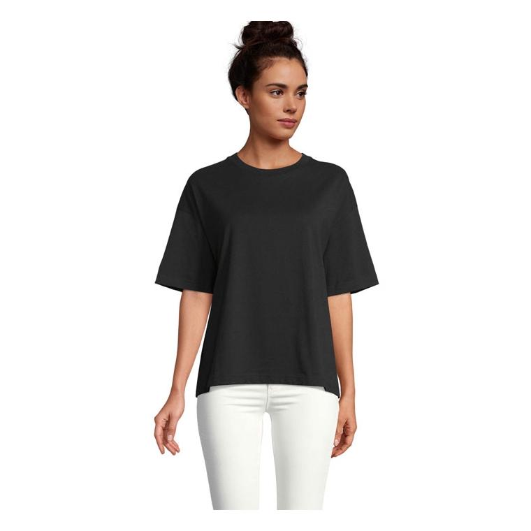 Tricou oversized pentru femei SOL'S BOXY Deep Black