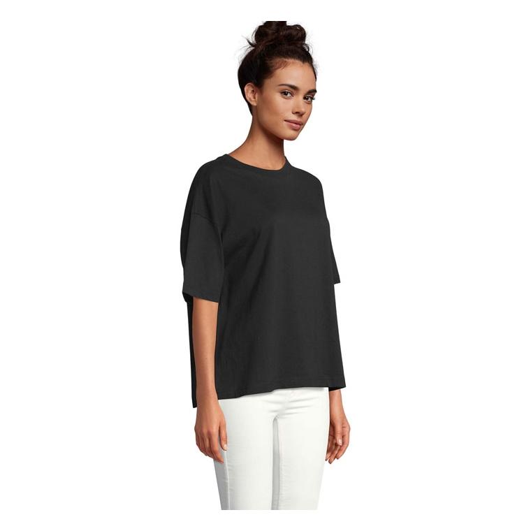 Tricou oversized pentru femei SOL'S BOXY Deep Black L