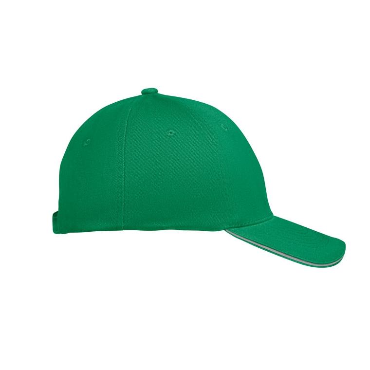 Șapcă baseball 6 panele BUFFALO Verde prairie / Alb