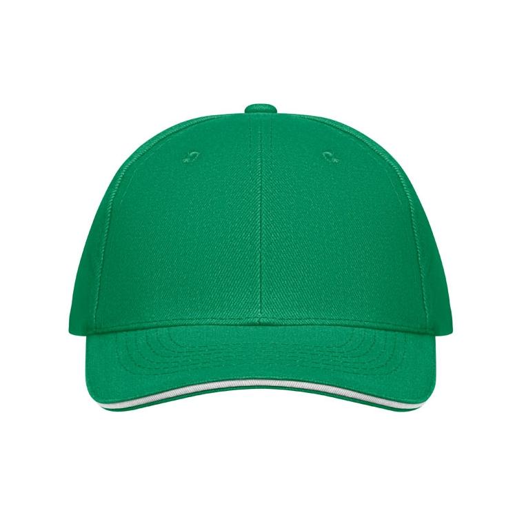 Șapcă baseball 6 panele BUFFALO Verde prairie / Alb