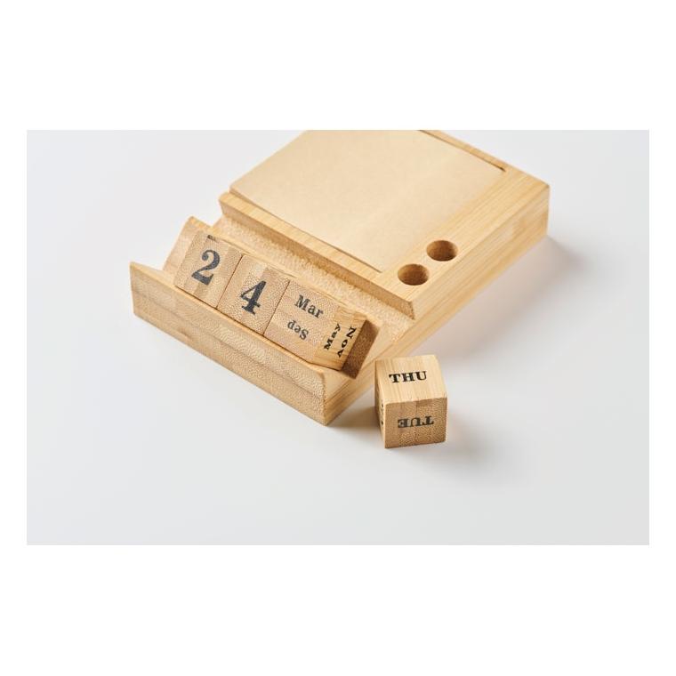 Calendar birou din bambus BOOTOP Natur